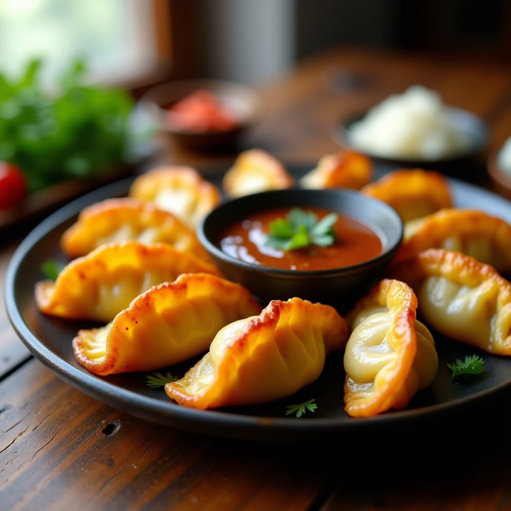 Gyoza de Camarón y Cúrcuma con Salsa de Tamarindo: Entrante Tailandes en Airfryer