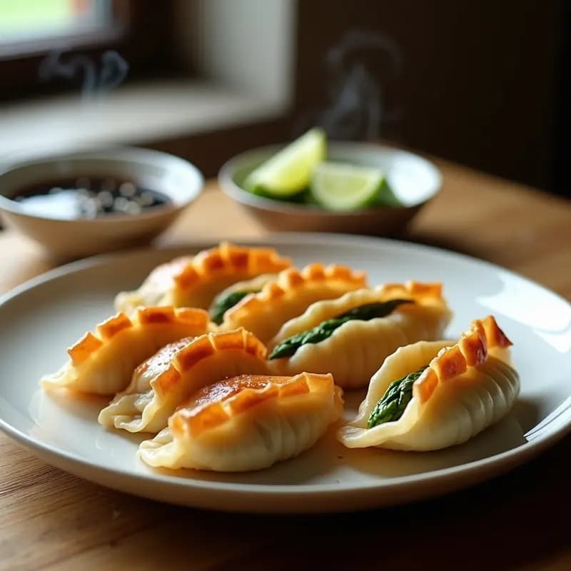 Gyoza de Camarón y Espárragos: Receta Japonesa en Plancha y Baja en Calorías