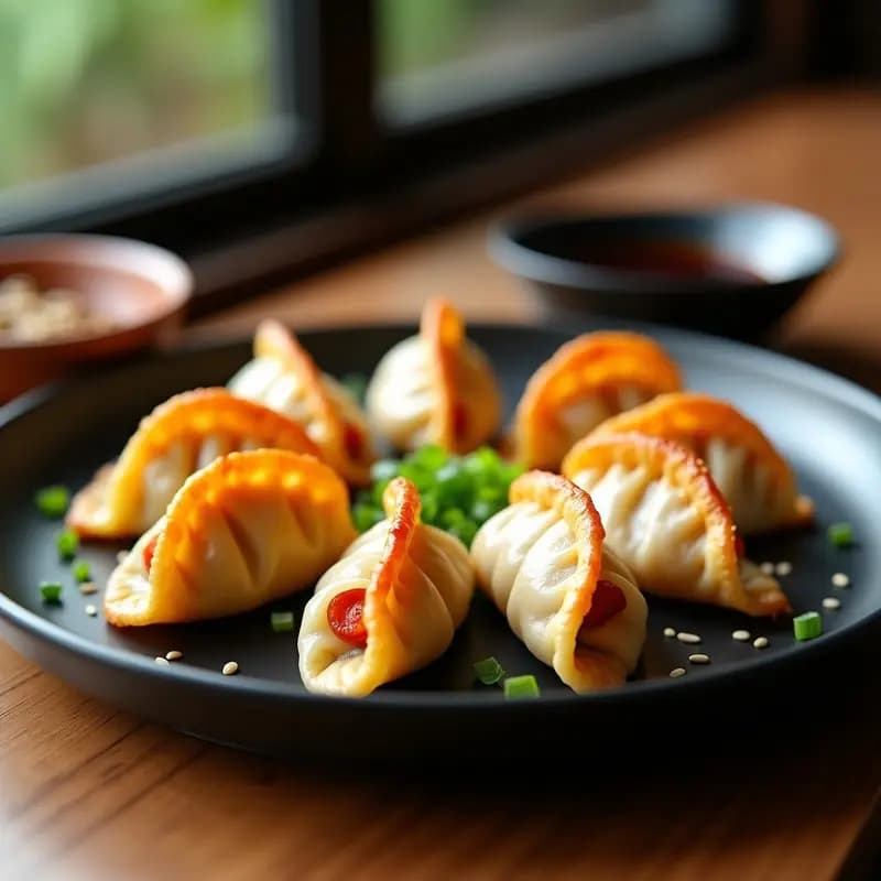 Gyoza de Camarones y Cebolla Morada: Receta Japonesa en Airfryer con Toque Picante