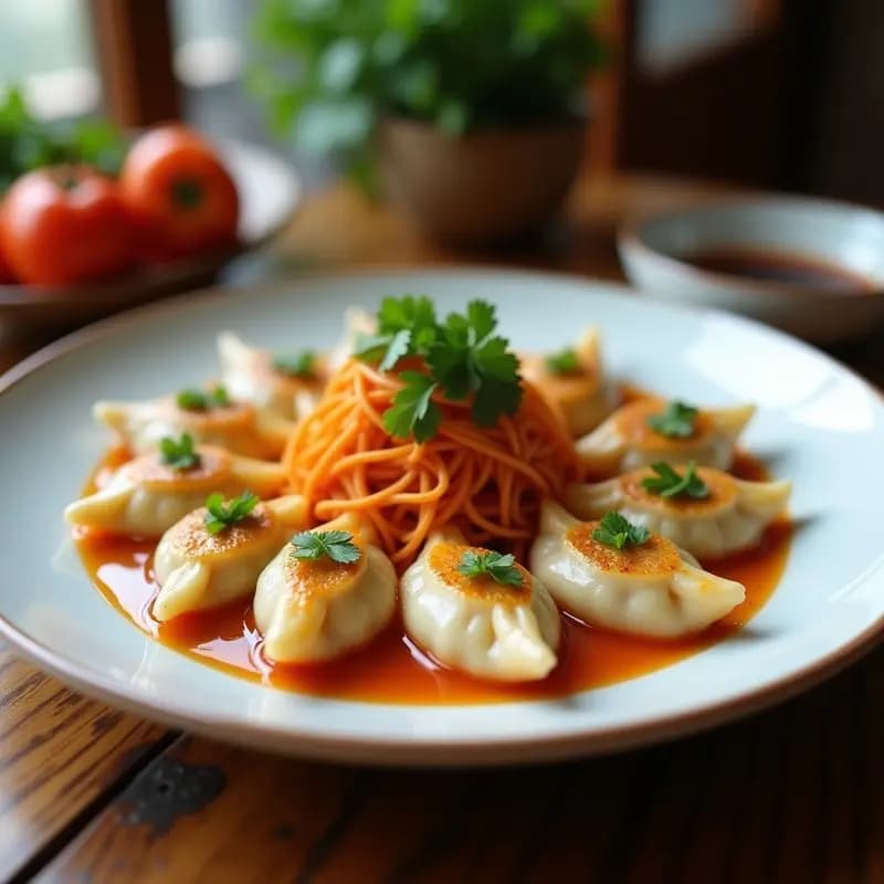 Gyoza de Camarones y Cilantro: Aperitivo Japonés Crujiente en Airfryer