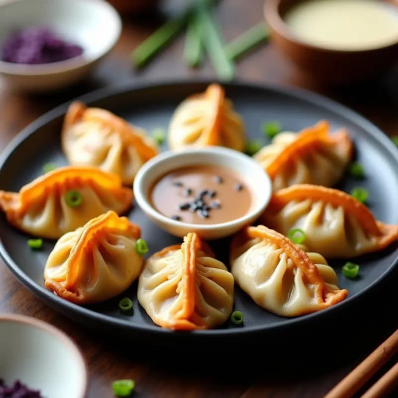 Gyoza de Camote Morado y Queso de Cabra: Receta Japonesa Fusion en Airfryer