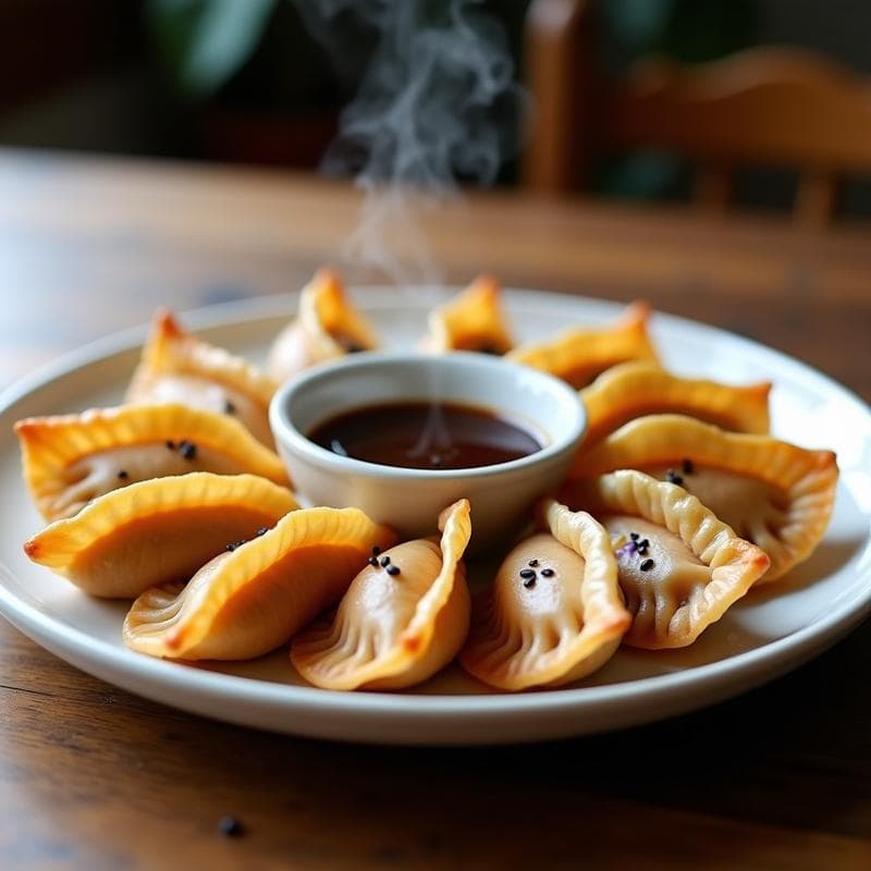 Gyoza de Camote Morado y Shitake: Receta Vegana en Airfryer con Umami Explosivo