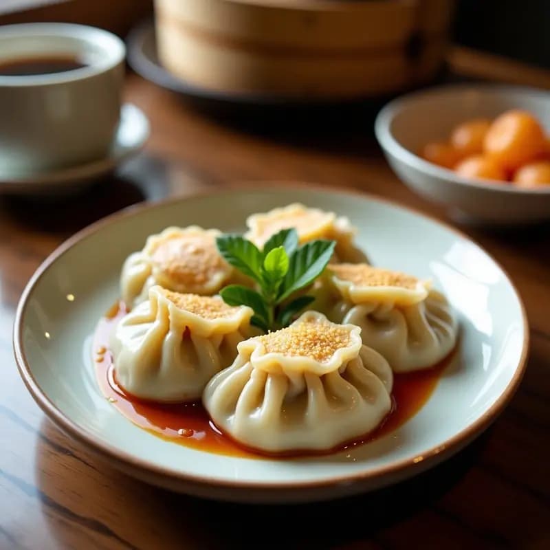 Gyoza Japonesa de Cerdo y Col: Empanadillas al Vapor con Salsa Picante