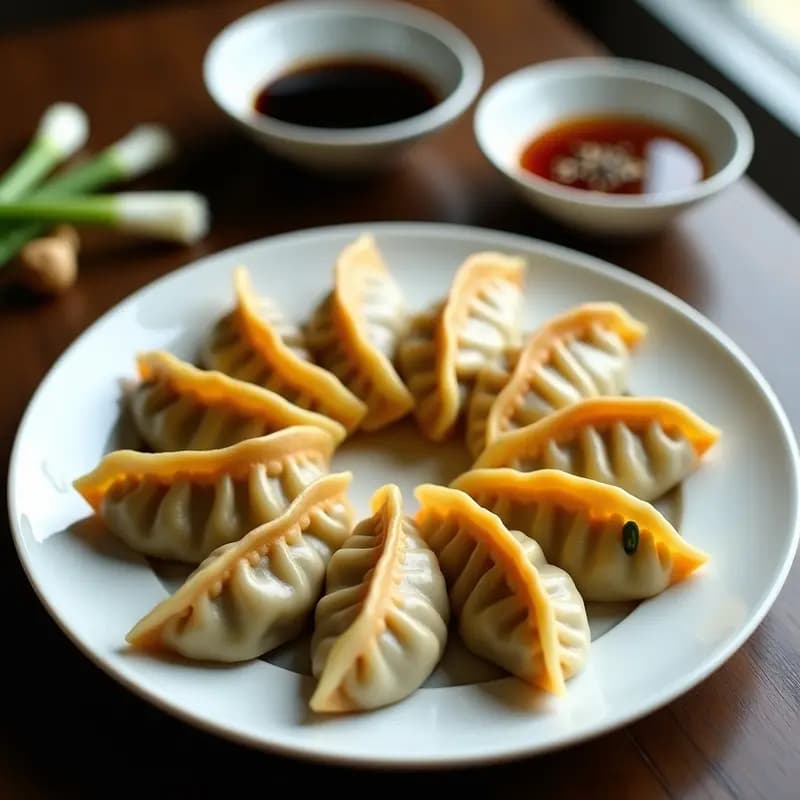 Gyoza Japonesas Rellenas de Cerdo y Col China: Receta en Sartén Antiadherente