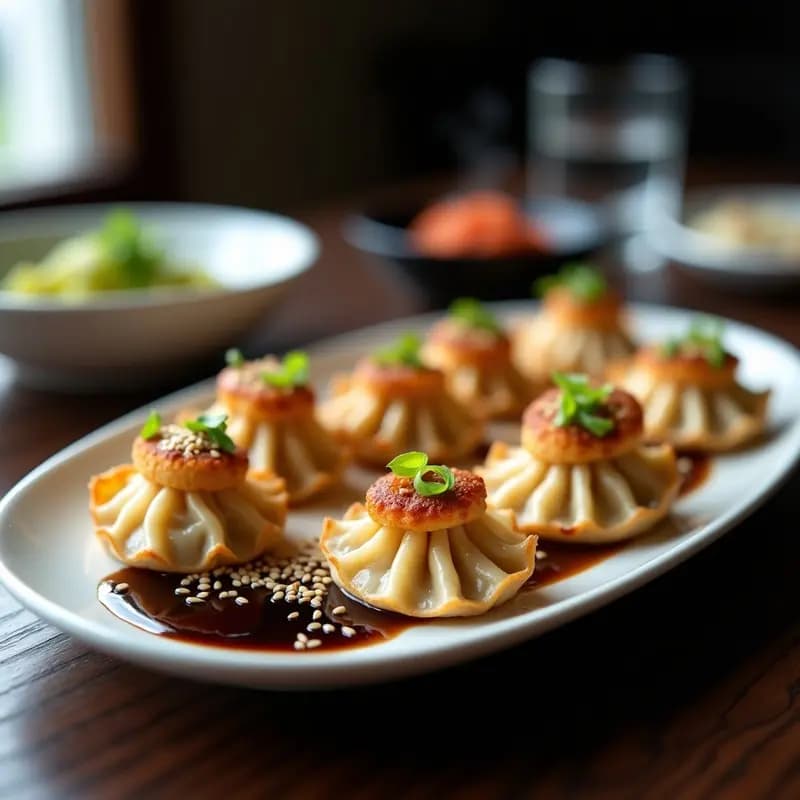 Gyoza Japoneses de Cerdo y Repollo: Receta Crujiente en Sartén con Salsa Umami