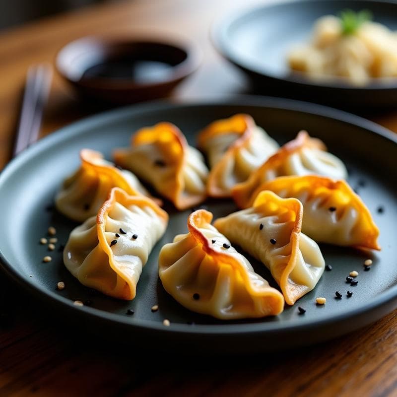 Gyoza de Champiñones Portobello y Castañas: Receta Japonesa Vegana en Airfryer