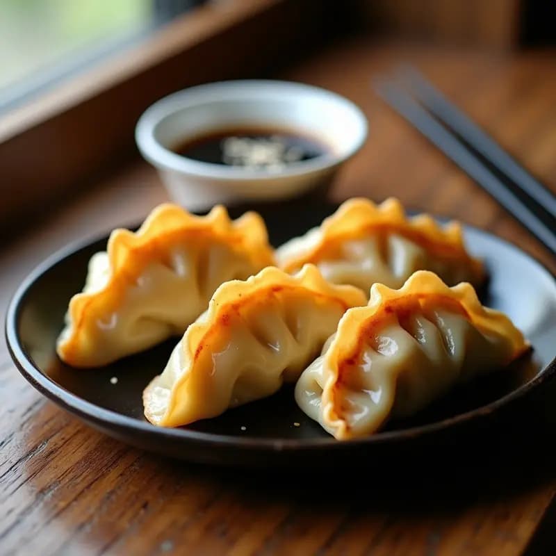 Gyoza de Champiñones y Repollo: Receta Japonesa Crujiente en Airfryer con Salsa Umami