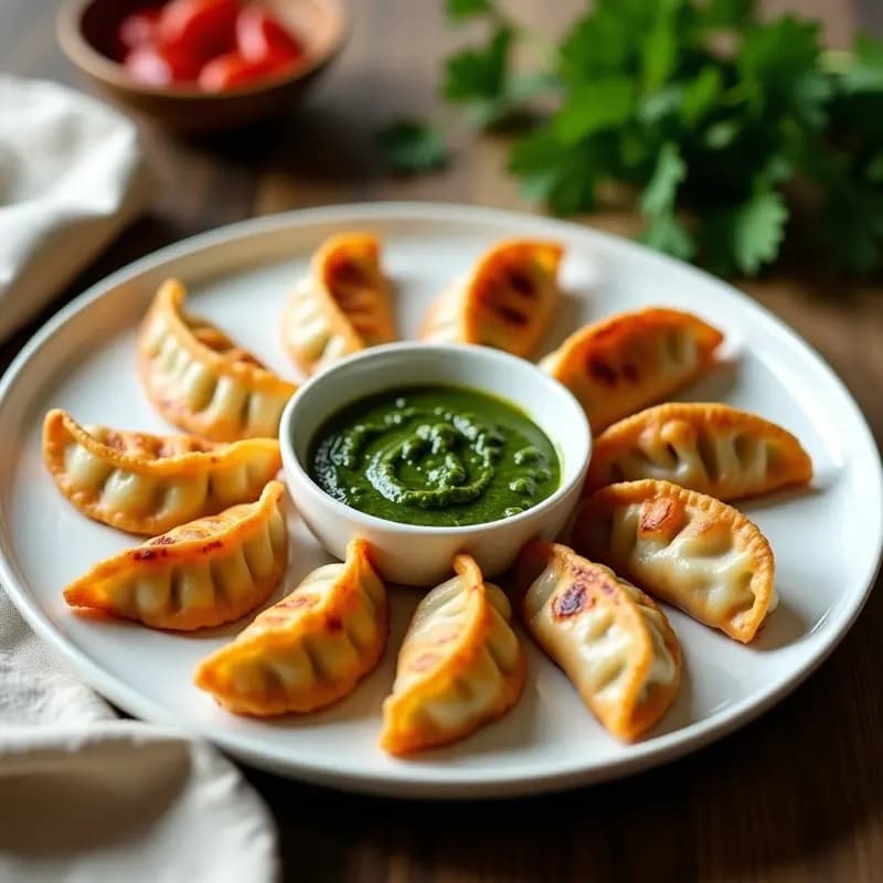 Gyoza de Chimichurri y Tofu: Aperitivo Argentino Vegano en Airfryer