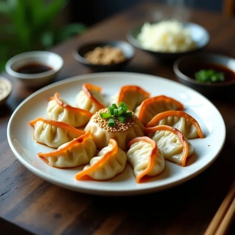 Gyoza de Col Rellena de Cerdo y Jengibre: Receta Japonesa Crujiente en Sartén