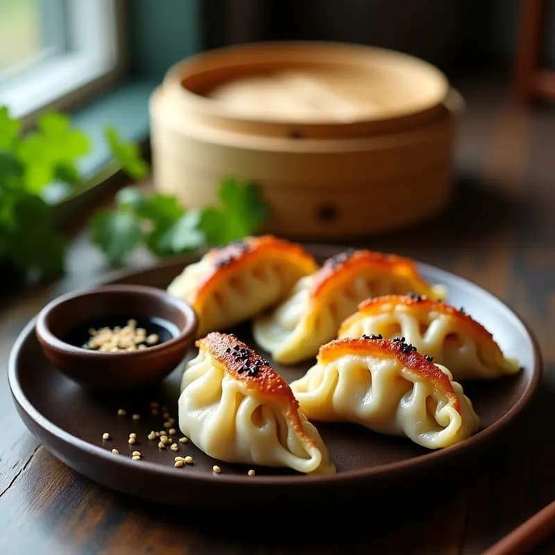 Gyoza de Col y Hongos Rebozadas al Vapor: Empanadillas Japonesas Veganasy Sin Freír