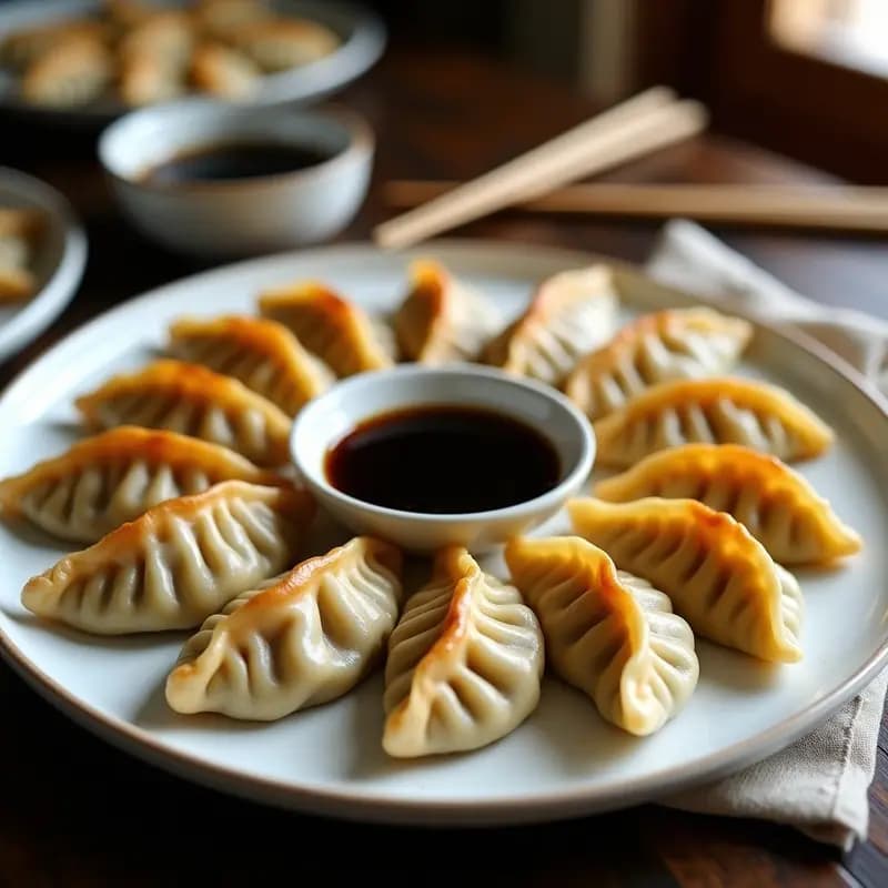 Gyoza de Col y Hongos Shitake: Empanadillas japonesas veganas y crujientes