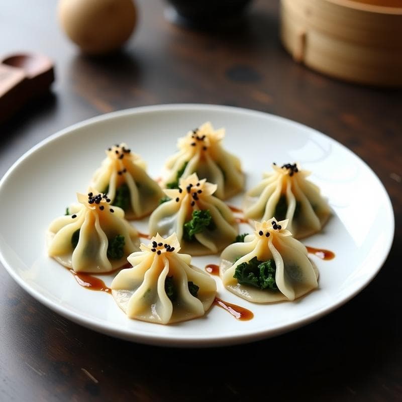 Gyoza de Col Rizada y Tofu Sedoso: Receta Japonesa en Thermomix Sin Cocción Previa