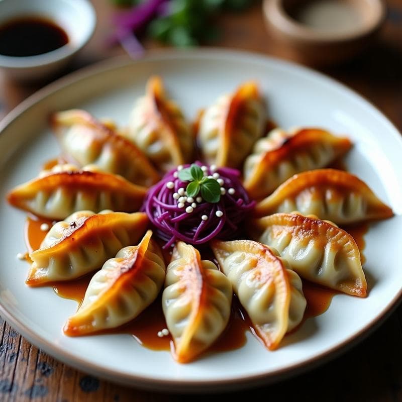 Gyoza de Col Morada y Tofu: Receta Japonesa Vegana en Sartén Antiadherente