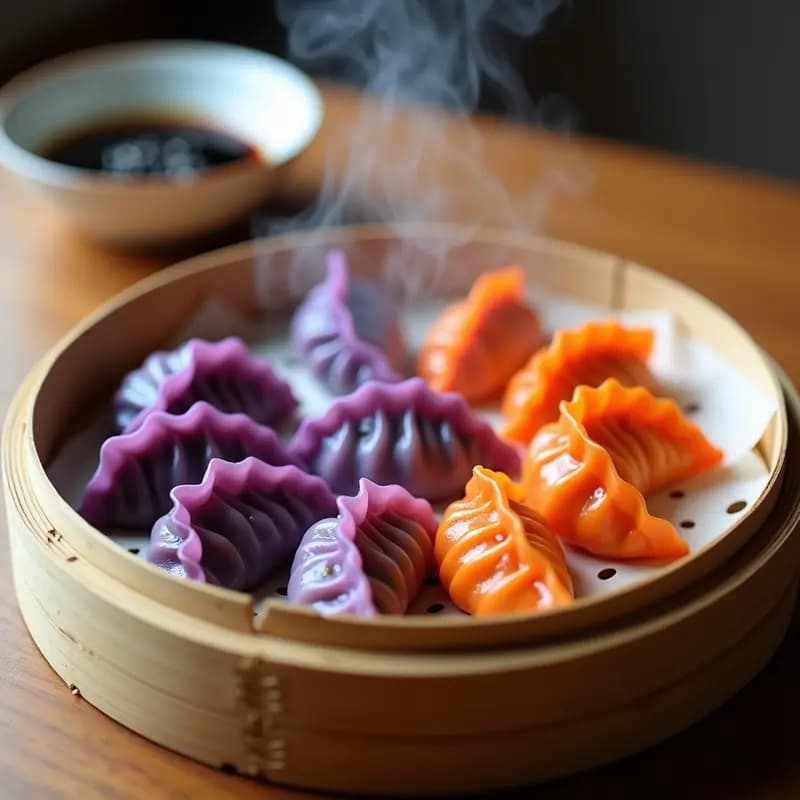 Gyoza Japón de Col Morada y Zanahoria: Dumplings Veganos al Vapor