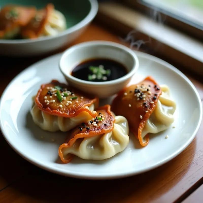 Gyoza Japoneses de Col Rellena de Tofu Ahumado y Cebolla Morada: Receta Vegana en Airfryer