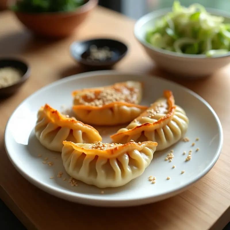 Gyoza de Col Repollo y Zanahoria: Dumplings Japoneses Sin Harina en Airfryer
