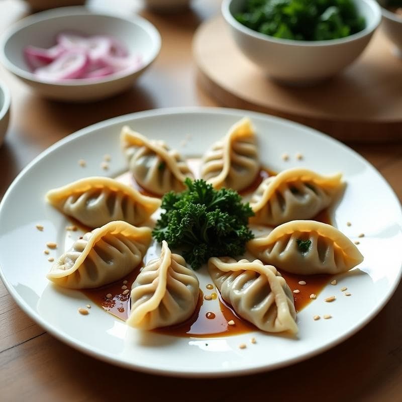 Gyoza de Col Rizada y Champiñones: Receta China al Vapor Sin Gluten