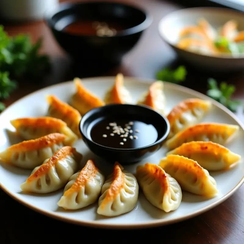 Gyoza de Col Rizada y Jengibre: Receta Japonesa Vegana en Olla Express
