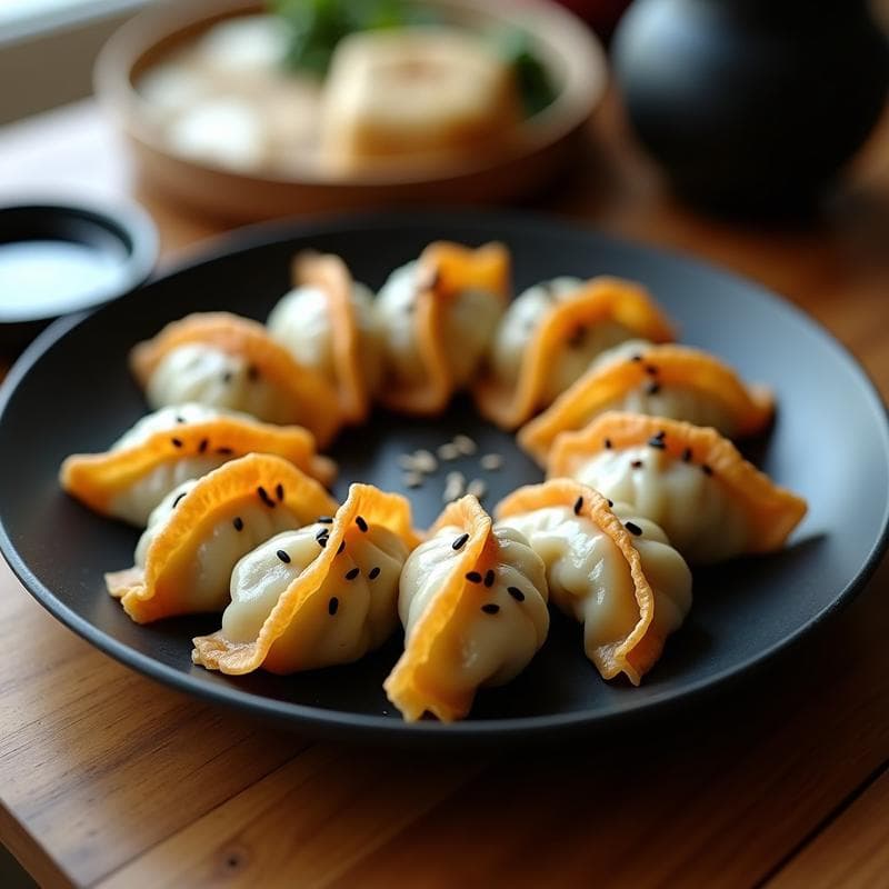Gyoza de Col Rizada y Tofu Ahumado: Receta Japonesa Keto en Sartén