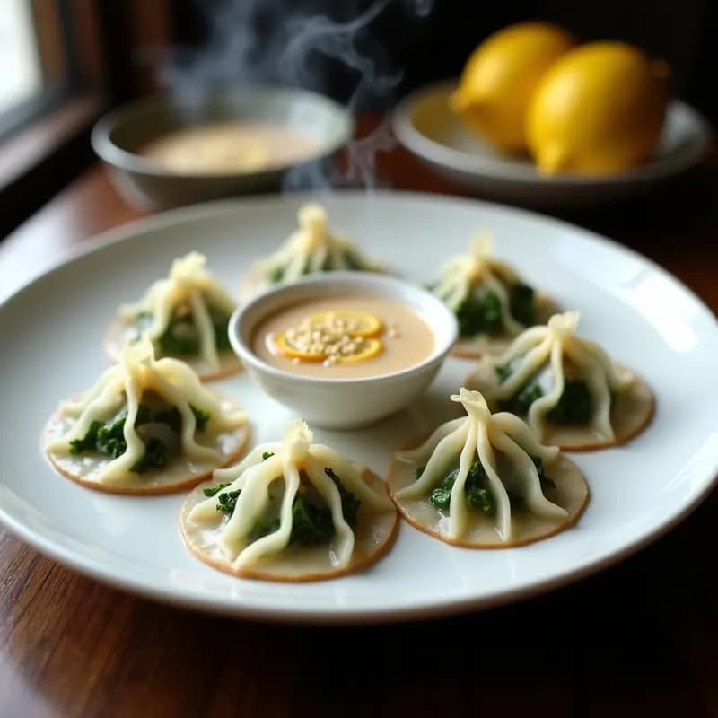 Gyoza de Col Rizada y Tofu: Dumplings Japoneses Veganos al Vapor