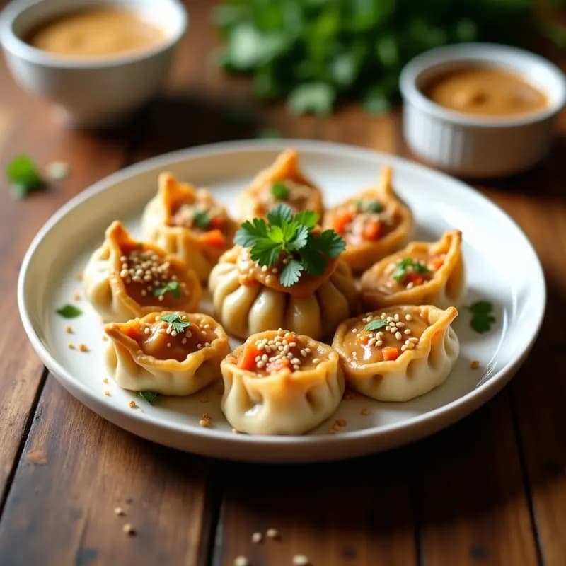 Gyoza de Col y Zanahoria con Salsa de Cacahuete: Dumplings Japoneses Veganos y Crujientes