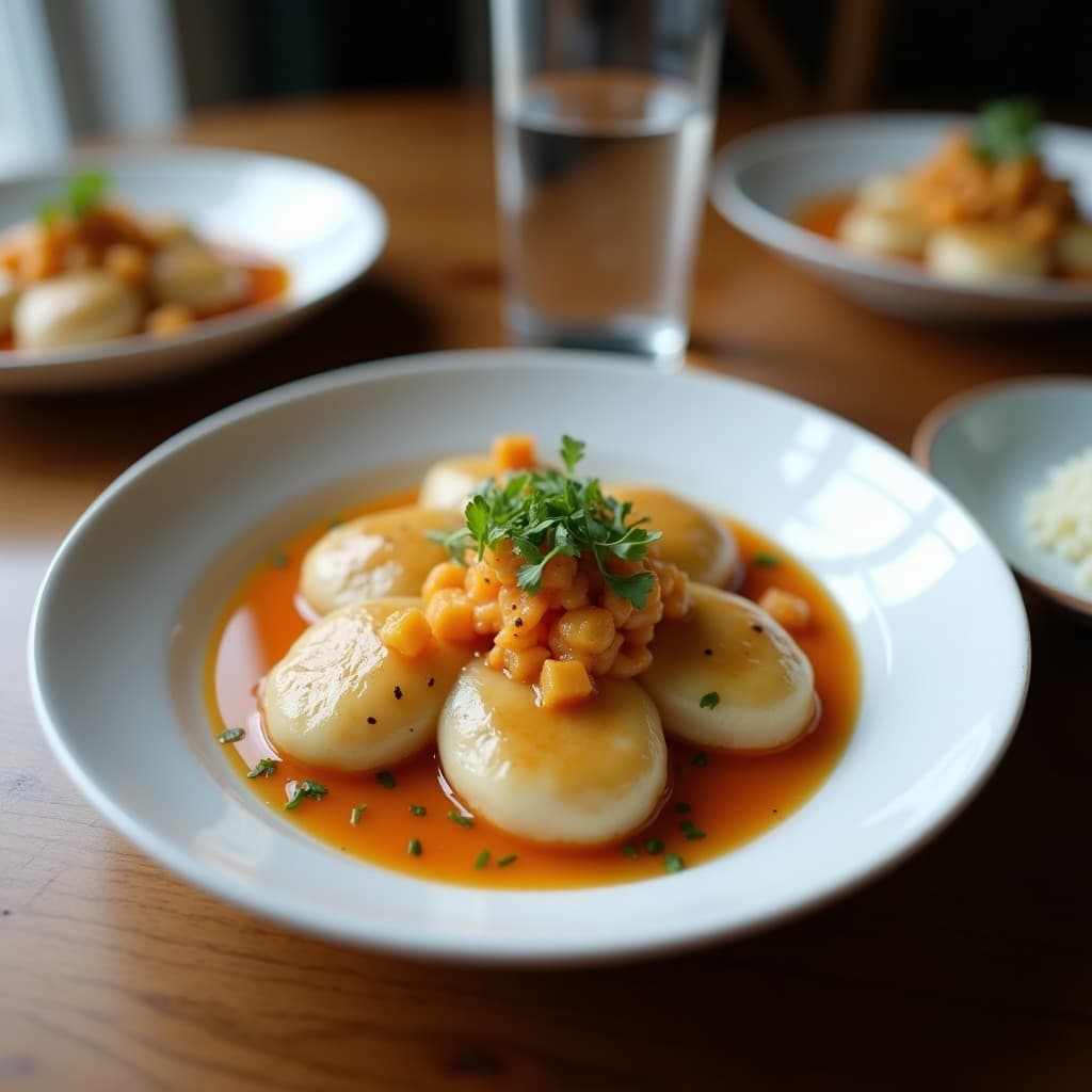 Gyoza de Coliflor y Camarones con Salsa de Miso Blanco: Receta Japonesa Keto en Olla Express