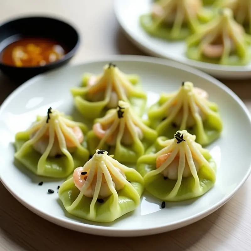 Gyoza de Coliflor y Camarones con Salsa Ponzu: Aperitivo Japonés Bajo en Carbohidratos