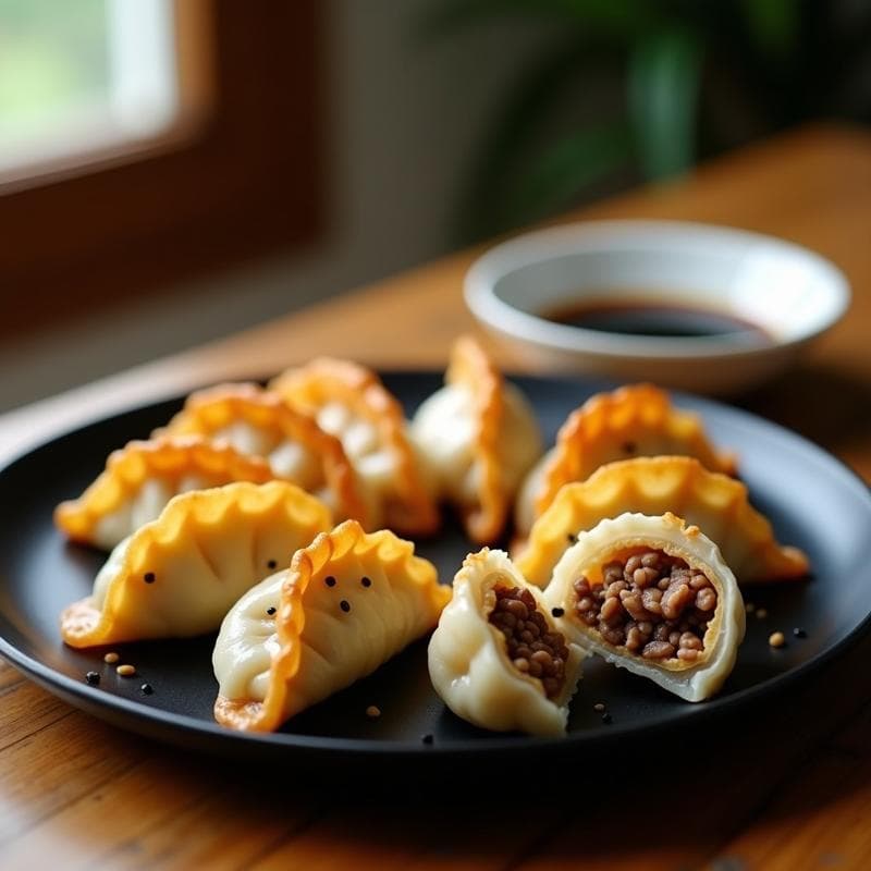 Gyoza de Coliflor y Carne de Res Wagyu: Receta Japonesa en Airfryer