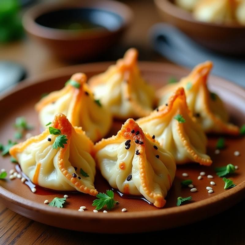 Gyoza de Coliflor y Queso Azul: Entrante Japonés Sin Masa en Airfryer