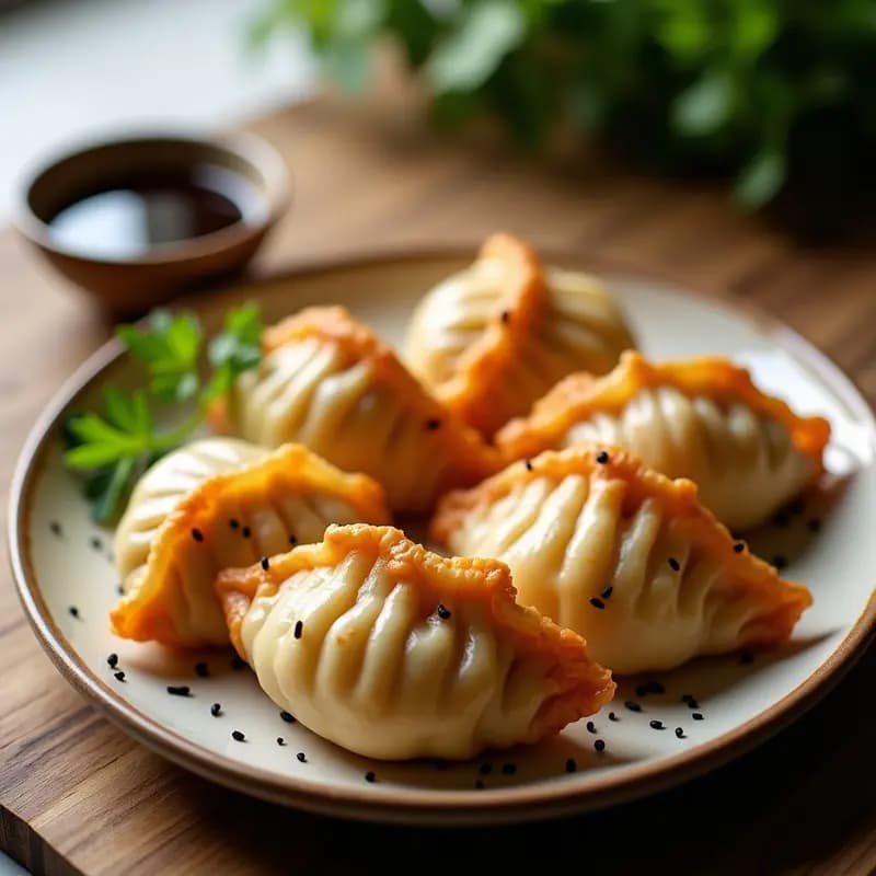 Gyoza de Coliflor y Shiitake: Empanadillas Japonesas Sin Harina en Airfryer
