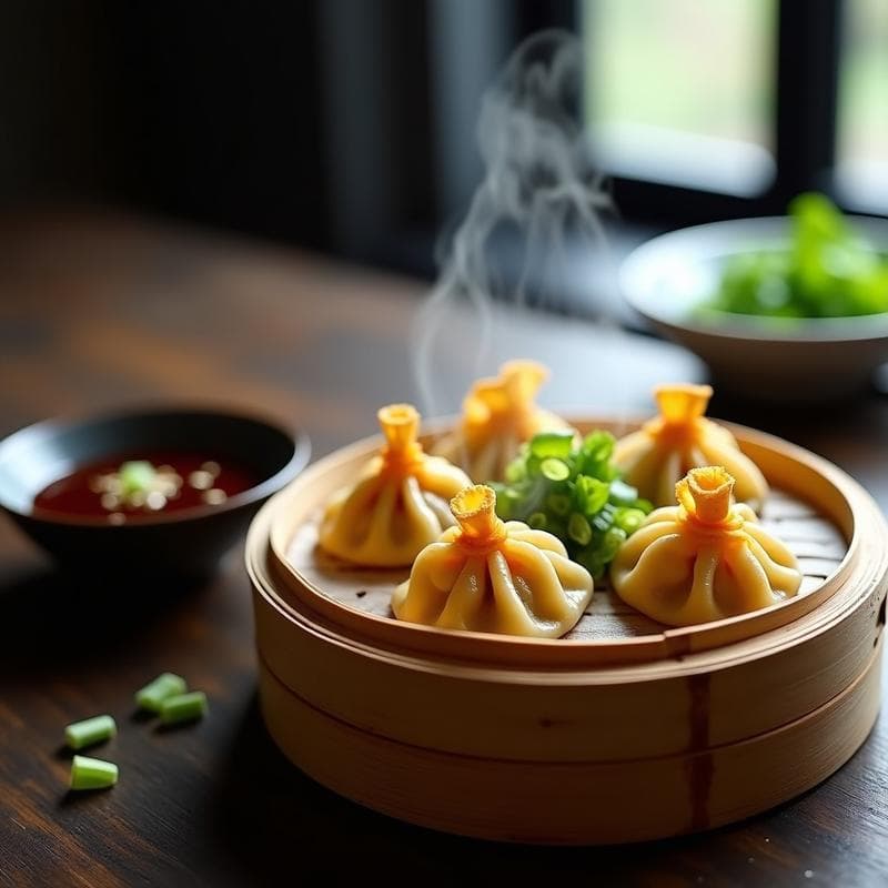 Gyoza de Coliflor y Shitake: Empanadillas Japonesas Keto al Vapor con Salsa de Tamari