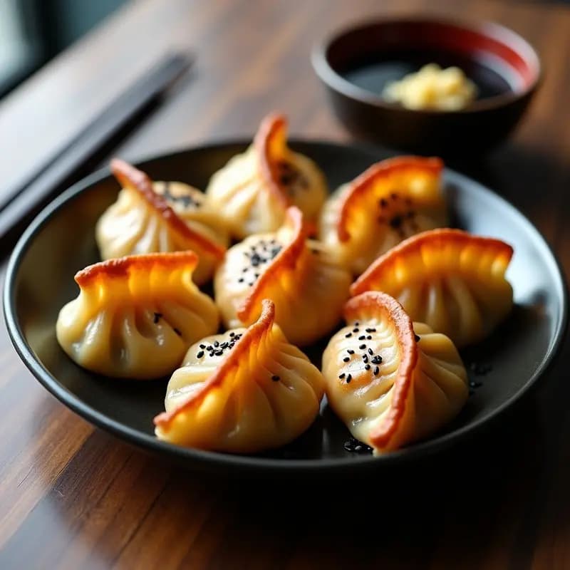 Gyoza de Colinabo y Shitake: Aperitivo Japonés en Airfryer y Sin Carne