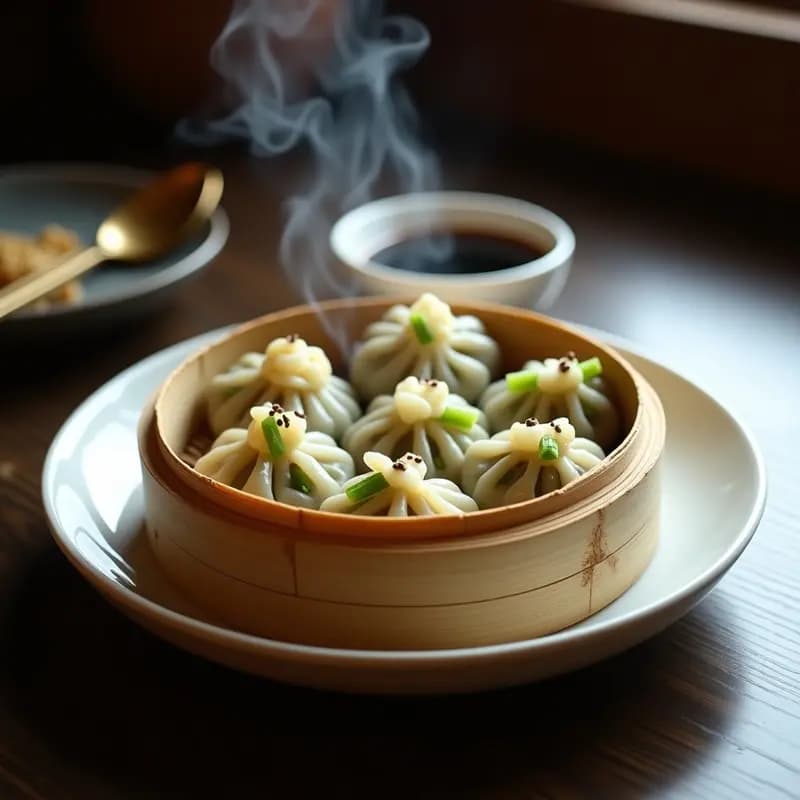 Gyoza de Espárragos y Hongos Shiitake: Dumplings Japoneses Veganos al Vapor