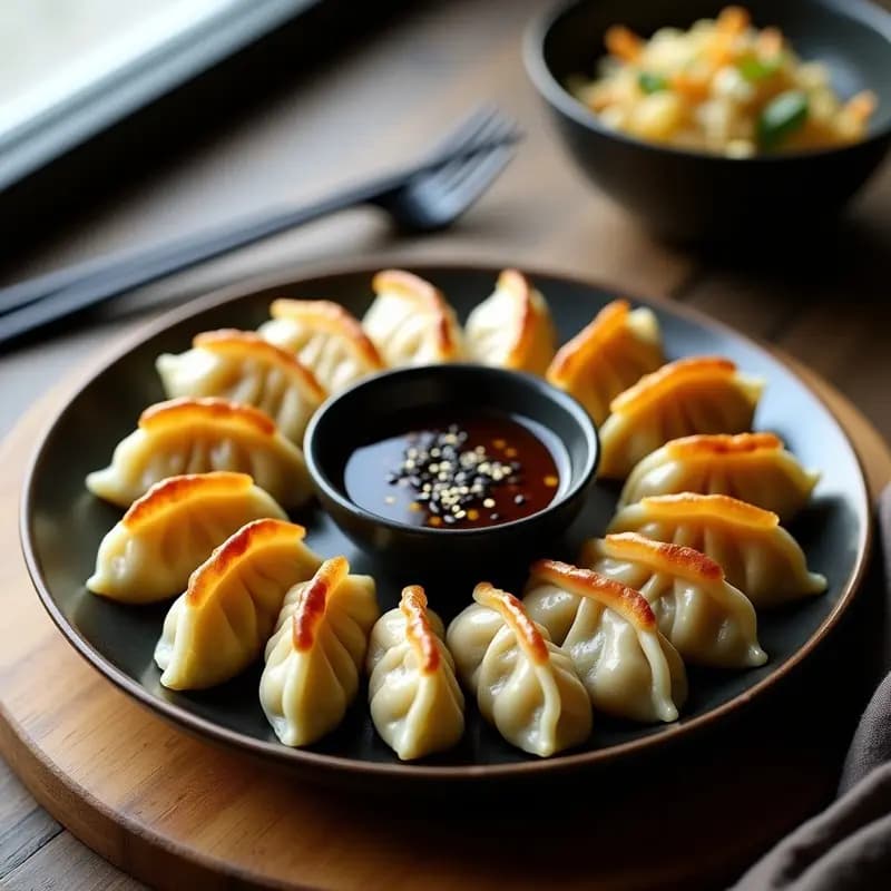 Gyoza de Hongos Shiitake y Col China: Aperitivo Japonés Vegano en Airfryer