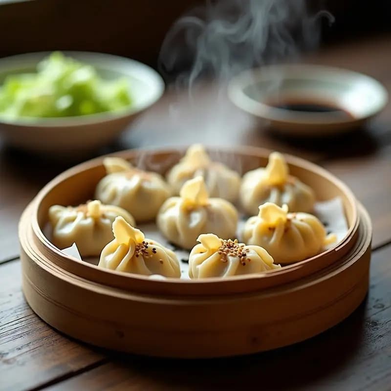 Gyoza Japonesa de Hongos Shiitake y Repollo: Aperitivo al Vapor Sin Gluten
