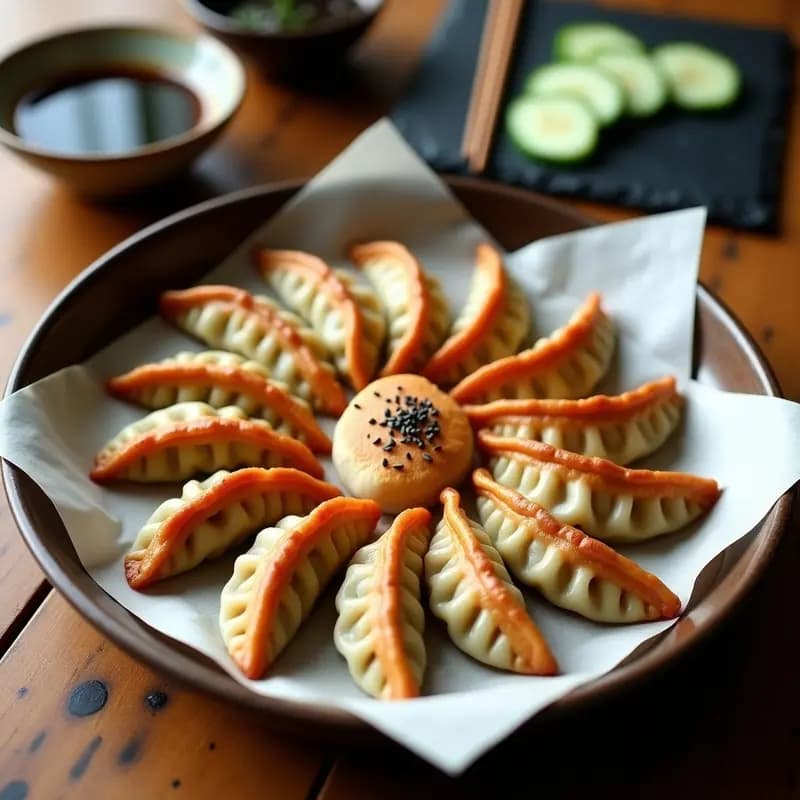 Gyoza al Horno con Relleno de Cerdo y Repollo Morado: Receta Japonesa Light
