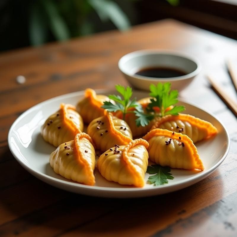 Gyoza de Jackfruit y Cúrcuma: Receta Japonesa Vegana en Airfryer sin Aceite
