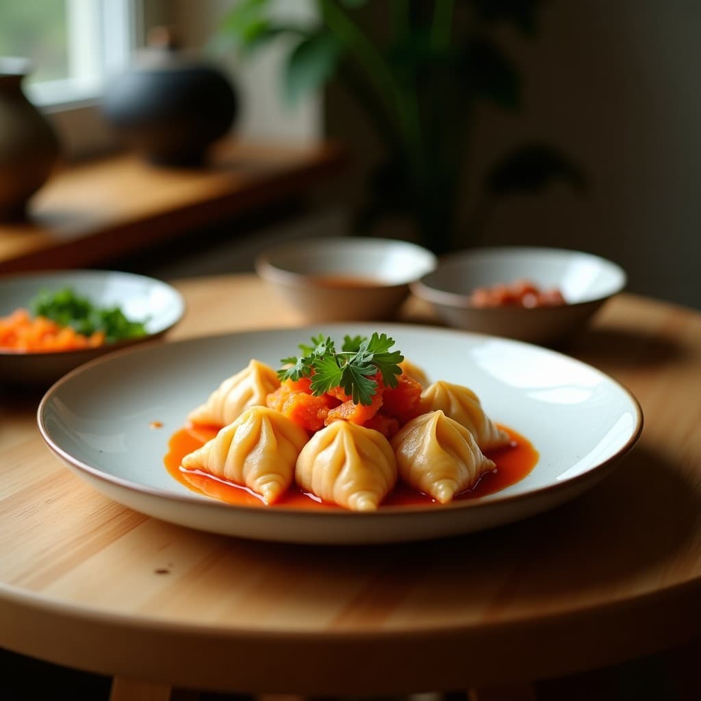 Gyoza de Kimchi y Tofu al Vapor: Entrante coreano vegano en Olla Express