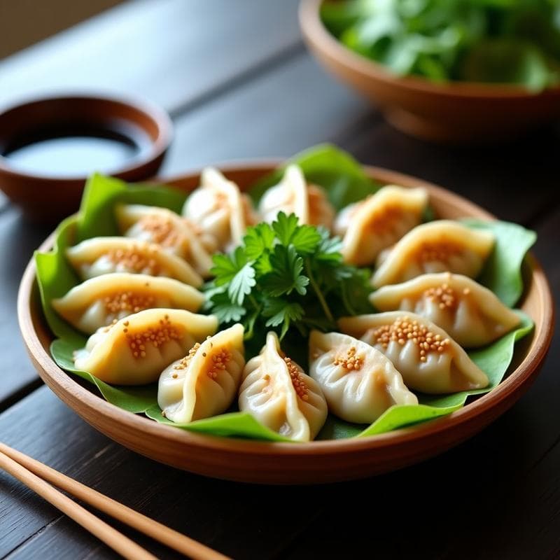 Gyoza de Pollo y Cilantro al Vapor: Receta Japonesa en Olla Exprés en 15 Minutos