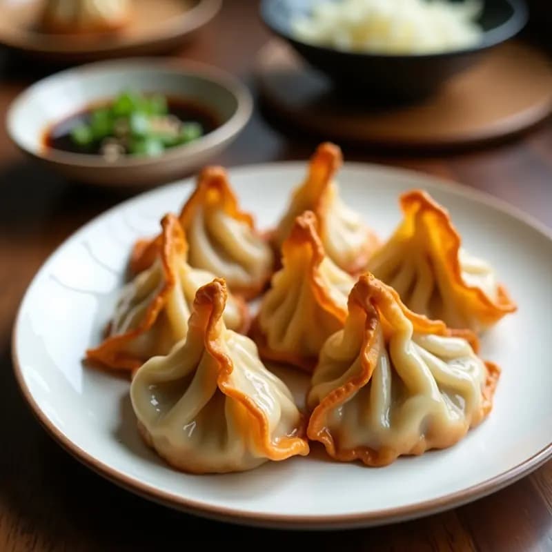 Gyoza de Pollo y Jengibre: Empanadillas Japonesas al Vapor en Airfryer