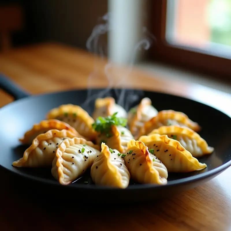Gyoza de Pollo y Repollo en Sartén Antiadherente: Receta Japonesa para Congelar y Recalentar