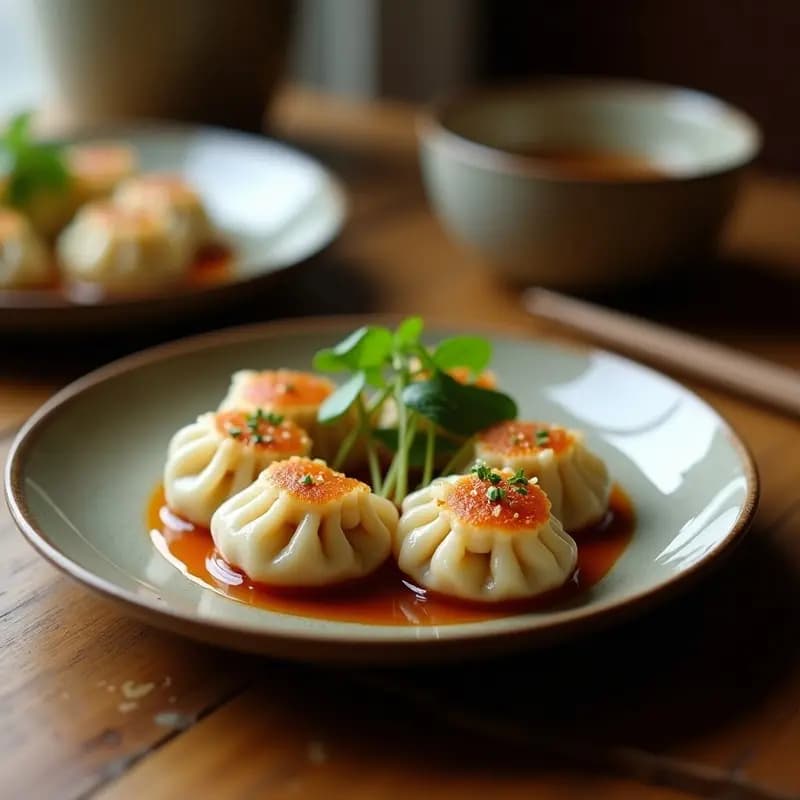 Gyoza de Pollo y Shitake: Dumplings Japoneses al Vapor en Airfryer