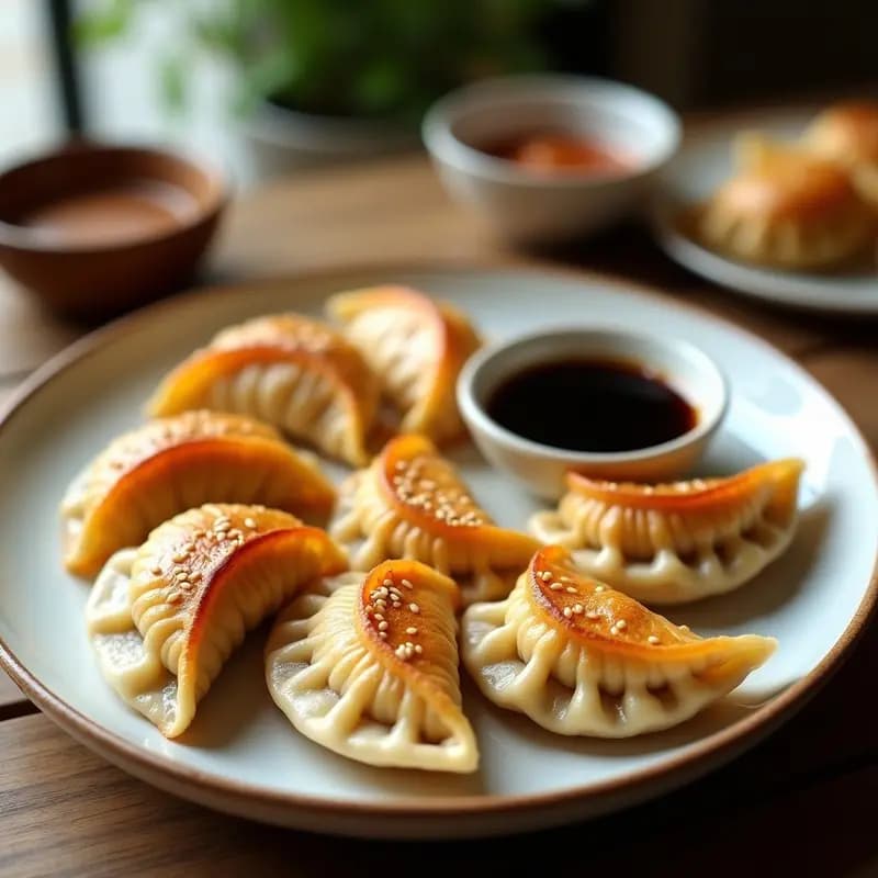 Gyoza de Repollo Fermentado y Champiñones Shitake: Aperitivo Coreano Vegano en Airfryer