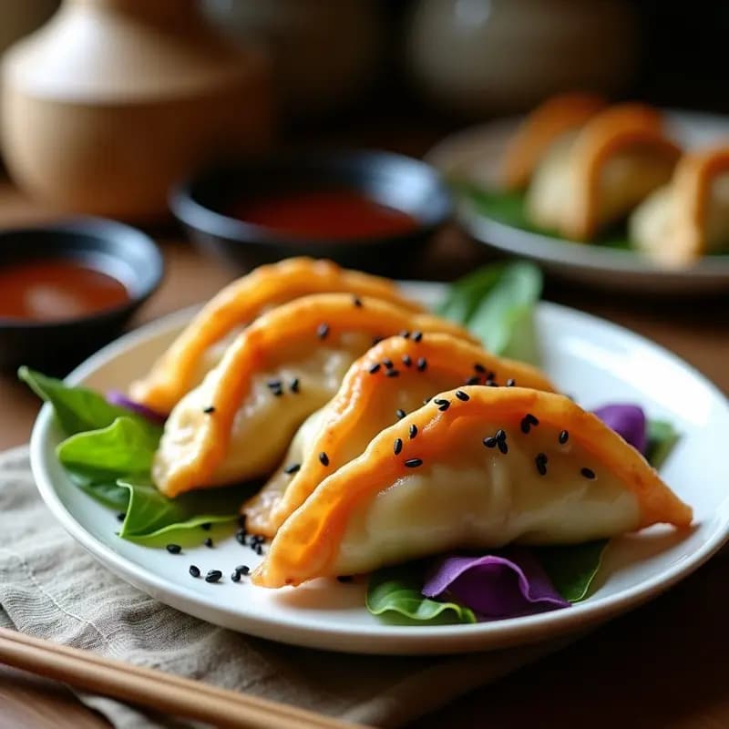 Gyoza de Repollo y Zanahoria: Empanadillas Japonesas Veganas en Sartén Antiadherente