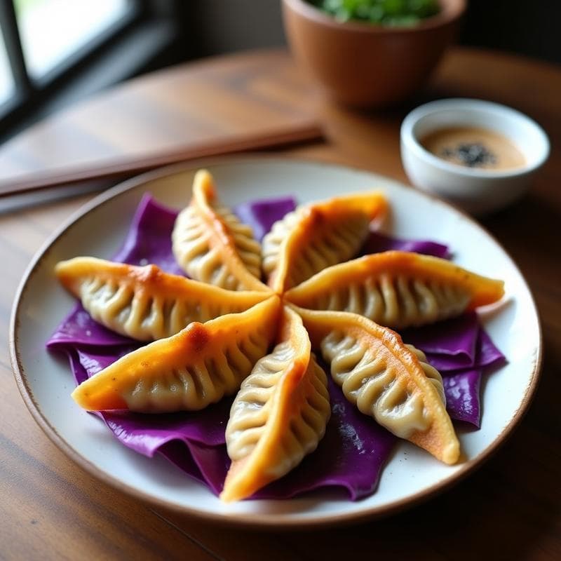 Gyoza de Setas Shiitake y Col Morada: Receta en Airfryer con Salsa de Sesamo