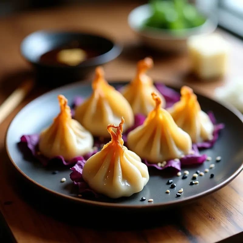 Gyoza de Tofu y Repollo Morado: Receta Japonesa en Airfryer y Baja en Calorías