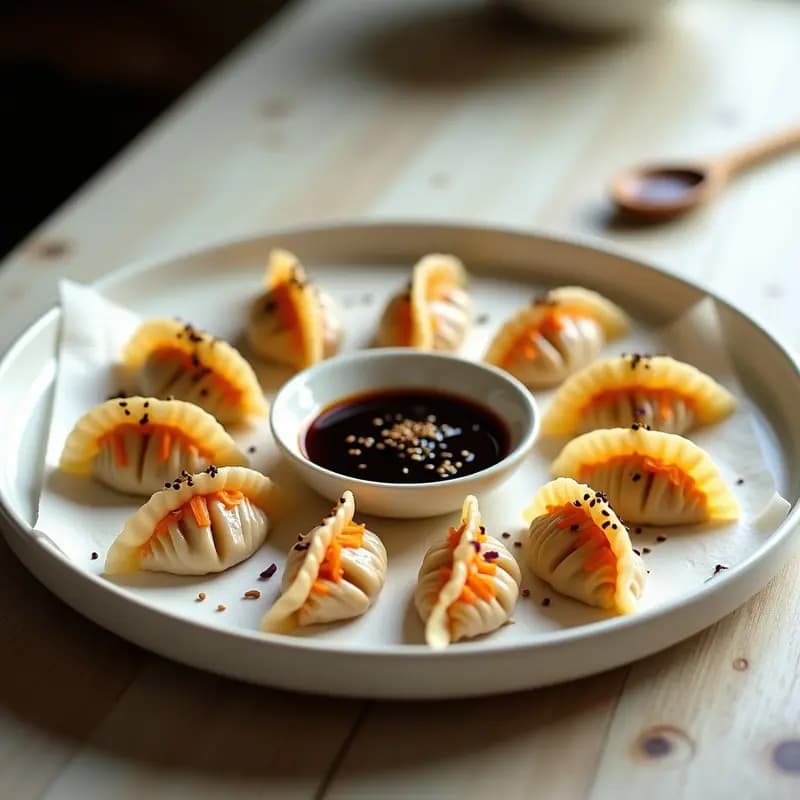 Gyoza al Vapor con Relleno de Col y Zanahoria: Receta Japonesa Vegana y Light