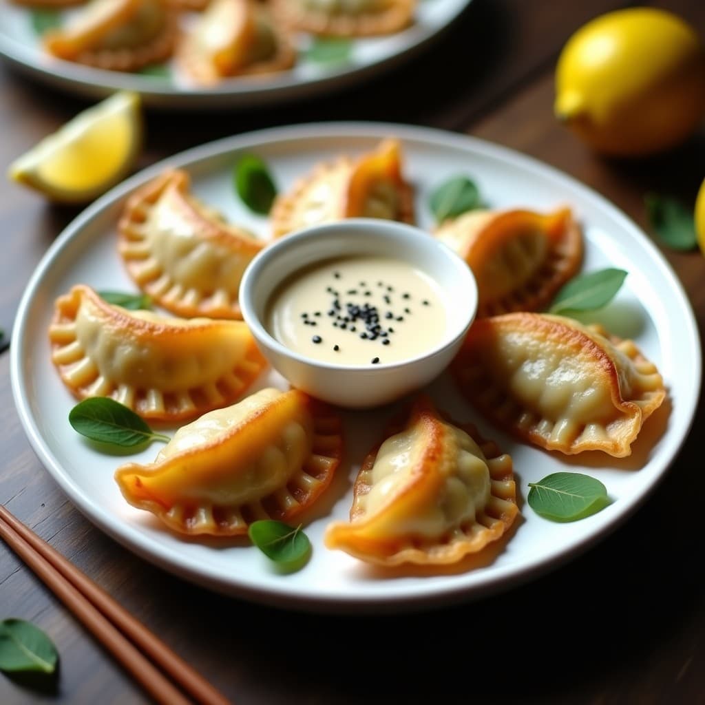 Gyoza Vegana de Col Morada y Jengibre: Receta en Sartén con Salsa de Sésamo y Limón