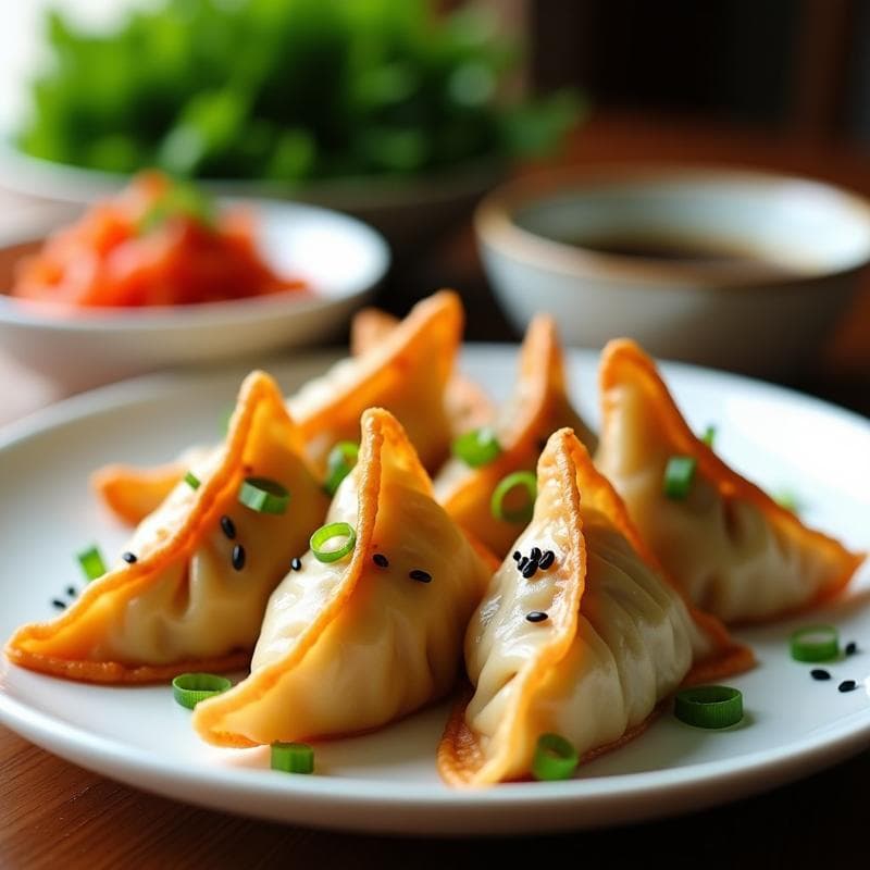 Gyoza Veganas de Kimchi y Tofu al Vapor: Receta Coreana en Airfryer Sin Aceite