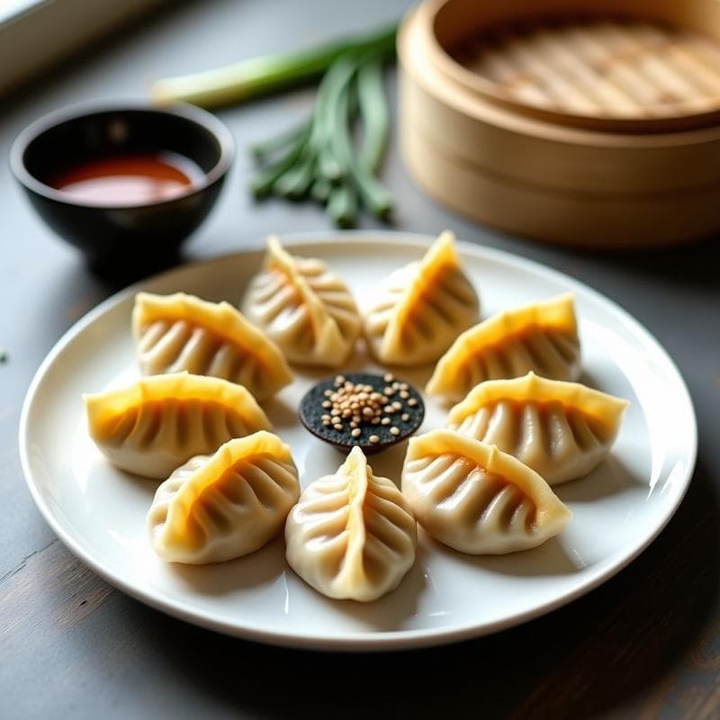 Gyoza Veganas de Kimchi y Tofu: Receta Japonesa al Vapor en Thermomix con Salsa Umami